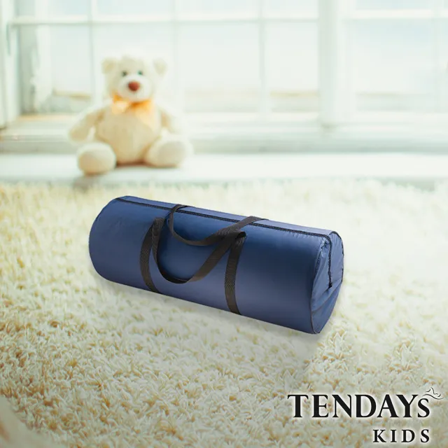 【TENDAYS】有機棉可水洗透氣嬰兒床(小單0-4歲 和風藍 可水洗記憶床)