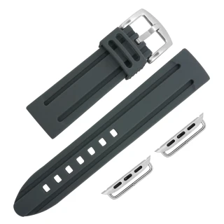 【Watchband】Apple Watch / 38.40.42.44mm / 蘋果手錶替用錶帶 蘋果錶帶 加厚 運動型 矽膠錶帶(灰色)