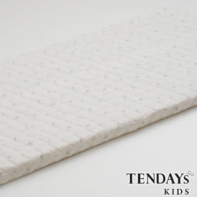 【TENDAYS】有機棉可水洗透氣嬰兒床(大單0-4歲 和風藍 可水洗記憶床)