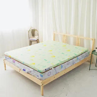 【米夢家居】夢想家園系列-單人3尺 100%精梳純棉-5cm床墊專用換洗布套/床套(青春綠)