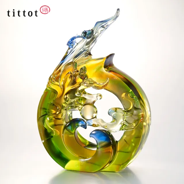 【tittot 琉園】果然福現_禮物_贈禮(琉璃/禮物/玻璃/水晶/藝術品/擺飾/禮贈/企業/送禮/果/然/福/現)