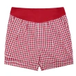 【Gennies 奇妮】經典格紋造型短褲(紅/黑G4X21)