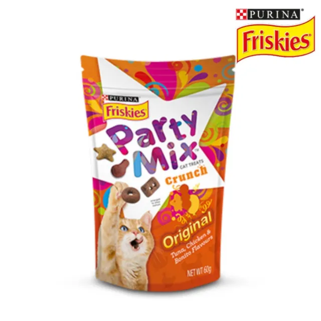 【Friskies 喜躍】Party Mix香酥餅 60g*32包組(貓零食)