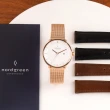 【Nordgreen】哲學家 36mm 玫瑰金殼×白面 復古棕+黑皮錶帶+米蘭錶帶 組合裝(PH36RGLEBRLBLMRO)