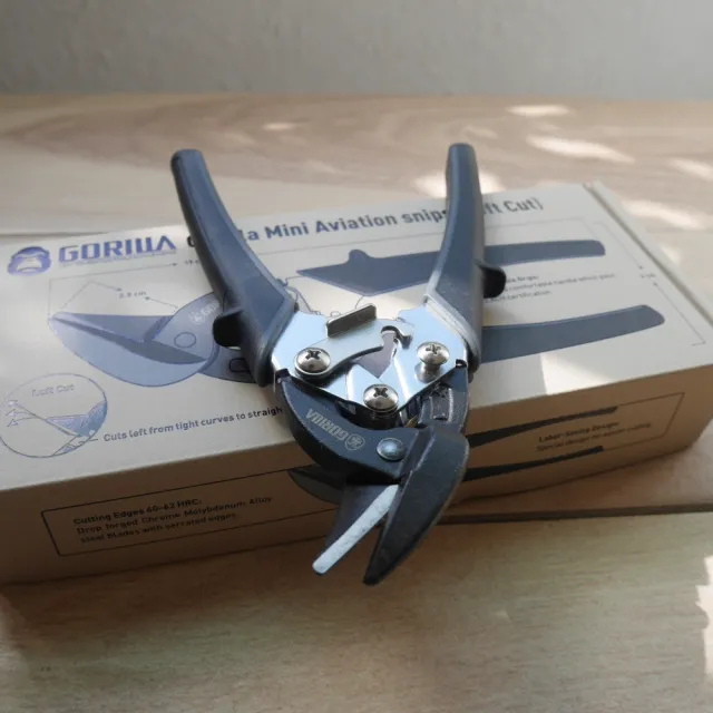 【GORILLA 紳士質人手工具】超省力小型鐵皮剪刀(左彎剪)