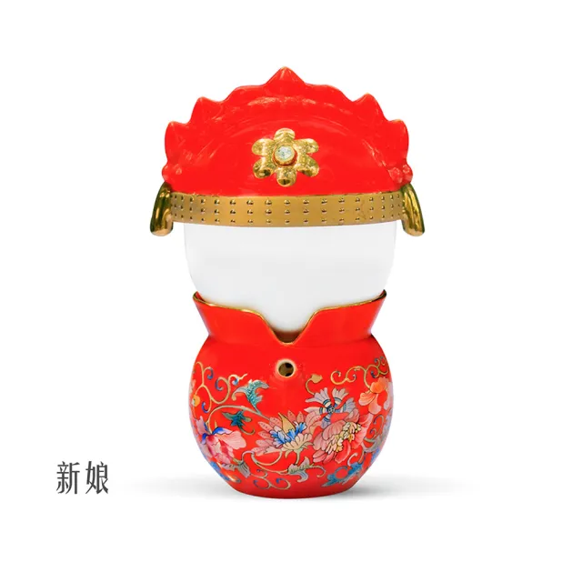 【TALES 神話言】囍悅-天作之合-新郎新娘茶具組(文創 藝術 紀念 結婚 禮物)
