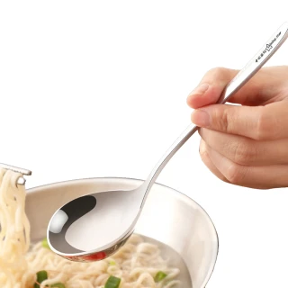 【PUSH!】餐具不銹鋼拉麵勺304不鏽鋼湯勺長柄日式韓式(3入組E137-1)