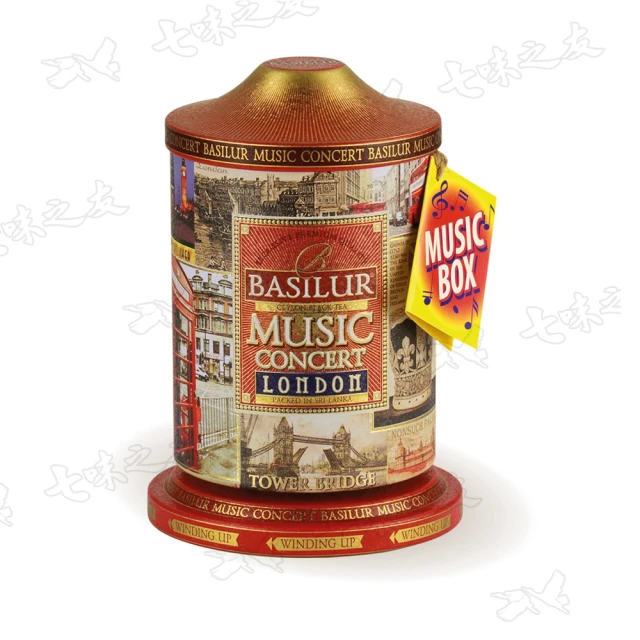 即期品【Basilur 錫蘭茶】70454 錫蘭花果茶-音樂盒-London版 100g(效期:2025/12/08)