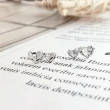 【Eli Jewelry】日本進口正Pt950鉑金系列 迷你mini知性雙愛心鉑金耳環(附精美包裝組合 鉑金重0.54錢)