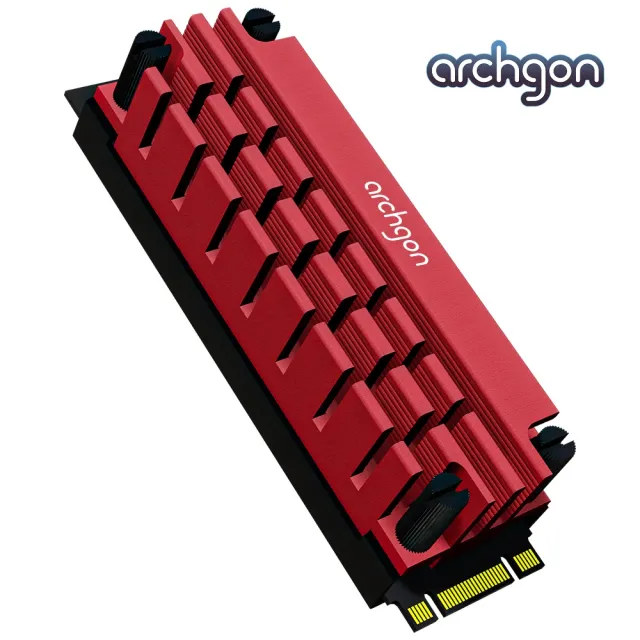 【archgon 亞齊慷】M.2 2280 SSD 散熱片組-紅色(HS-1110-R)