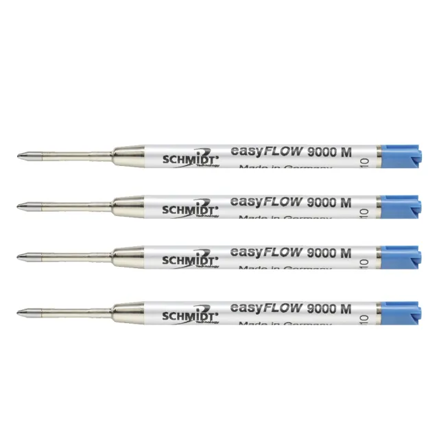 【ARTEX】德國SCHMIDT超滑溜中油性鋼珠筆芯4入優惠組_藍(EasyFLOW9000)
