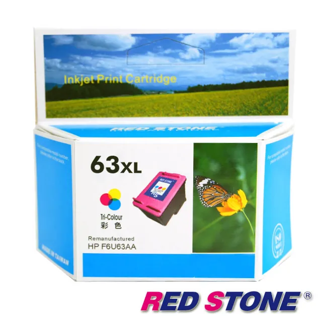 【RED STONE 紅石】HP NO.63XL高容量環保墨水匣(彩/F6U63AA)
