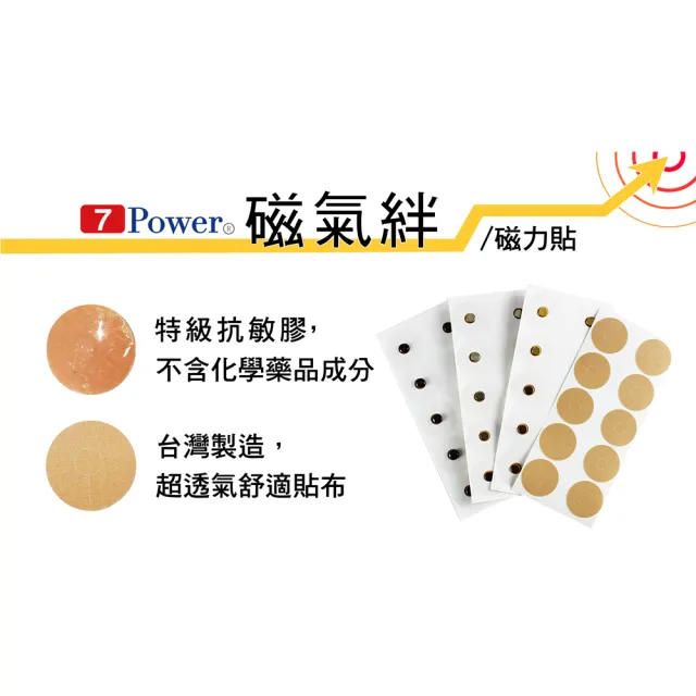 【7Power】MIT舒緩磁力貼1000G X 6包超值組(10枚/包)