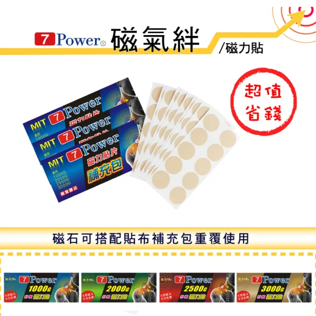 【7Power】MIT舒緩磁力貼替換貼布 X 10包超值組(30枚/包  不含磁石 /貼片補充包)