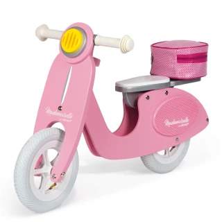 【法國Janod】平衡滑步系列-粉紅淑女摩托車