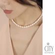 【City Diamond 引雅】買天然珍珠項鍊贈天然珍珠手鍊-白(氣質百搭)