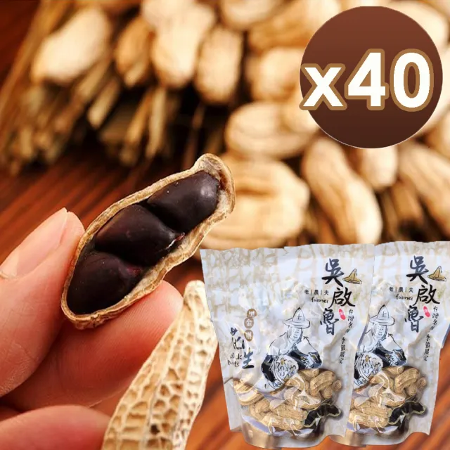 【吳啟魯】雲林元長黑金剛花生/隨手包x40包(160g/包)