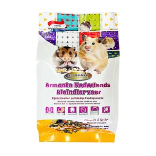 【Armonto】荷蘭特級機能倉鼠、沙鼠、全鼠類主食1kg(倉鼠、沙鼠、全鼠、全齡鼠、小動物飼料、阿曼特)