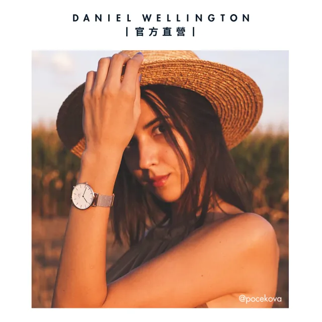 【Daniel Wellington】DW 手錶 Petite Sterling 32mm星鑽銀米蘭金屬錶(DW手錶男錶女錶 DW00100164)