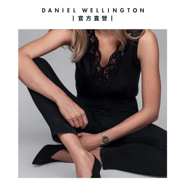 【Daniel Wellington】DW 手錶 Petite Melrose 28mm玫瑰金米蘭金屬錶(DW00100217)