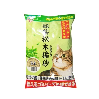 【IRIS】松木貓砂/松木木屑砂5L(綠茶/天然/木炭)