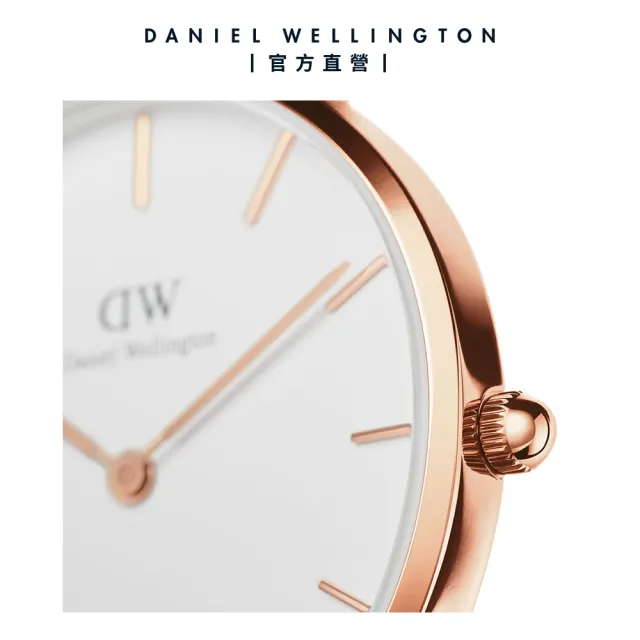 【Daniel Wellington】DW 手錶 Petite Durham 28mm淺棕色真皮皮革錶-玫瑰金框(DW00100228)