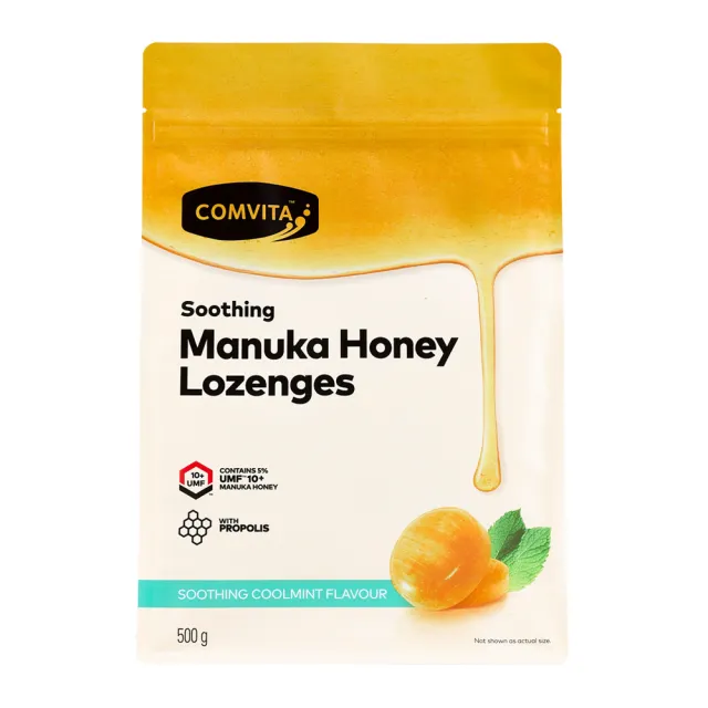【Comvita 康維他】蜂膠麥蘆卡蜂蜜潤喉糖2包組(500g/包)