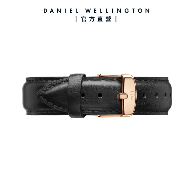 【Daniel Wellington】DW 錶帶 Classic Sheffield 爵士黑真皮錶帶(DW00200007)
