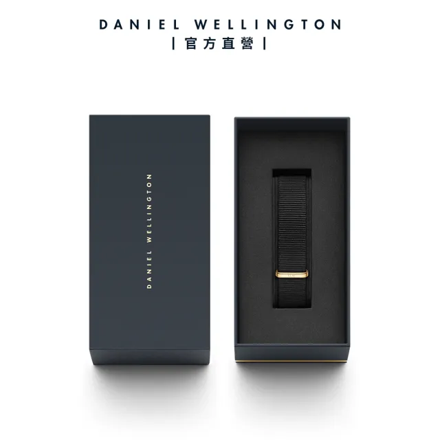【Daniel Wellington】DW 錶帶 Petite Cornwall 寂靜黑織紋錶帶(DW00200195)