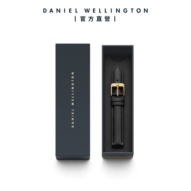 【Daniel Wellington】DW 錶帶 Petite Sheffield 爵士黑真皮錶帶(DW00200150)