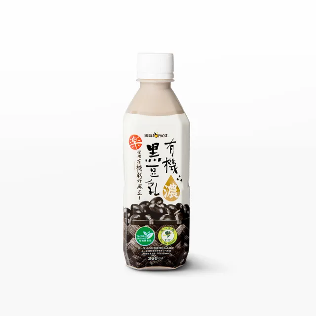 【統洋TOPMOST】有機有糖濃黑豆乳(360ml*12入/箱)