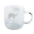 【Caldo 卡朵生活】極地樂游北極熊高硼矽耐熱透明馬克杯