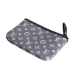 【Louis Vuitton 路易威登】LV M62295 花紋LOGO帆布14卡拉鍊長夾(黑)