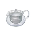 【HARIO】耐熱玻璃丸型急須壺-700ml 附濾網(日本製)