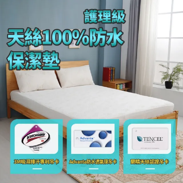 【藍貓BlueCat】100%天絲防水保潔枕墊(台灣製造 蘭精天絲認證)