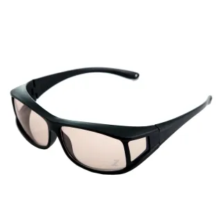 【Z-POLS】可包覆式套鏡設計頂級濾藍光多功能眼鏡(濾藍光最佳利器兼具抗UV400多功能 近視族必備)