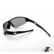 【Z-POLS】強悍型帥氣高質感消光黑 Polarized偏光運動太陽眼鏡(一片式鏡片抗UV400 弧形包覆帥氣設計)