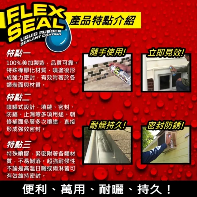 【FLEX SEAL】FLEX SEAL 萬用止漏劑 迷你/亮黑色(噴劑型)