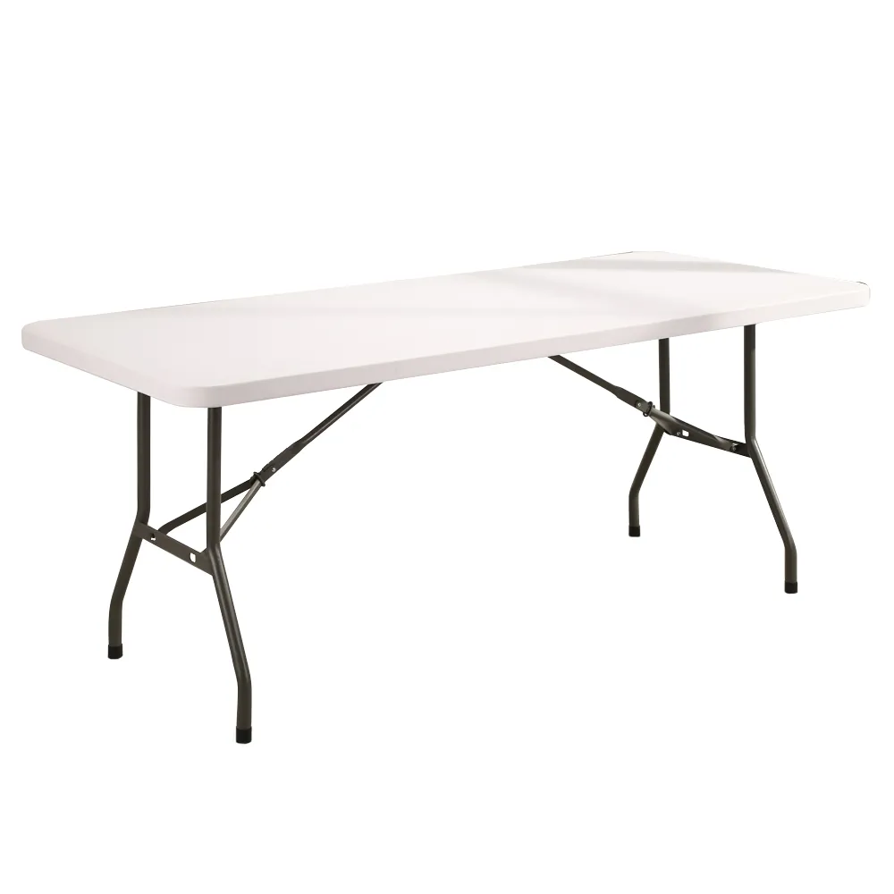 【LOGIS】升級版 多用途183*76塑鋼折合桌(野餐桌 展示桌 工作桌)