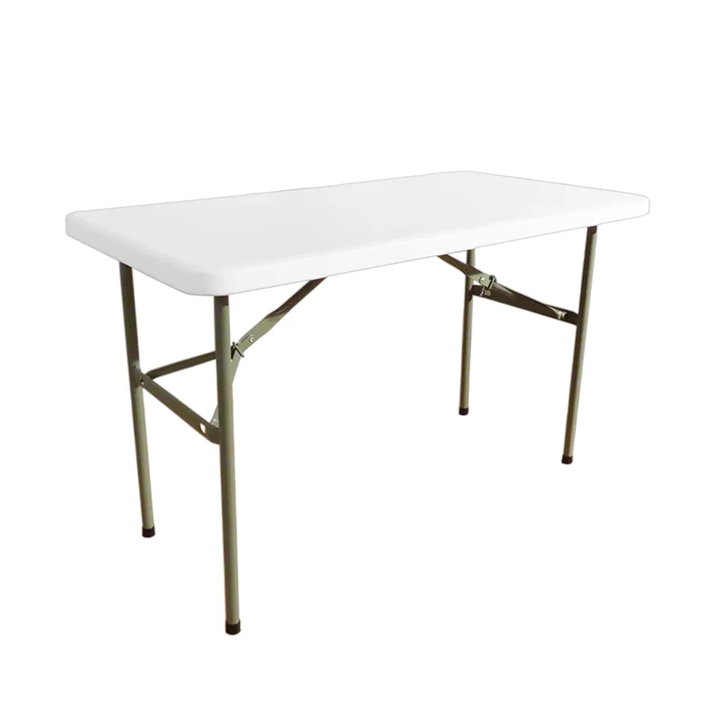 【LOGIS】升級版 122*61塑鋼防水輕巧塑鋼折合桌(野餐桌 展示桌 會議桌)