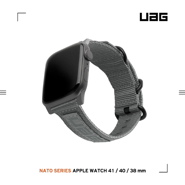 【UAG】Apple Watch 38/40/41mm Nato錶帶-灰(UAG)