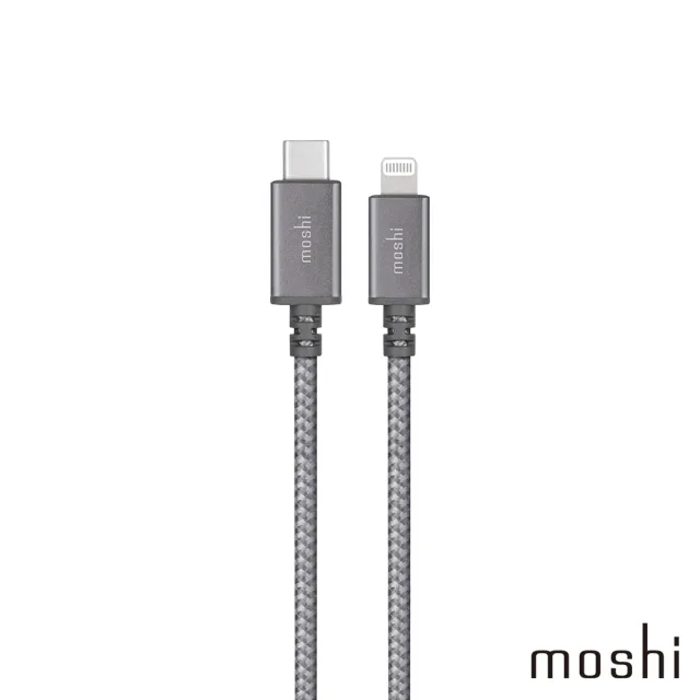 【moshi】Integra 強韌系列USB-C to Lightning 耐用充電／傳輸編織線（0.25 公尺）