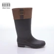【Alberta】英倫時尚 雙色拼接 雨天必備 超防水 PVC 雨鞋 雨靴