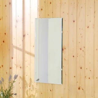 【BuyJM】無邊框斜邊長版壁貼鏡/裸鏡30x60cm(2入組)