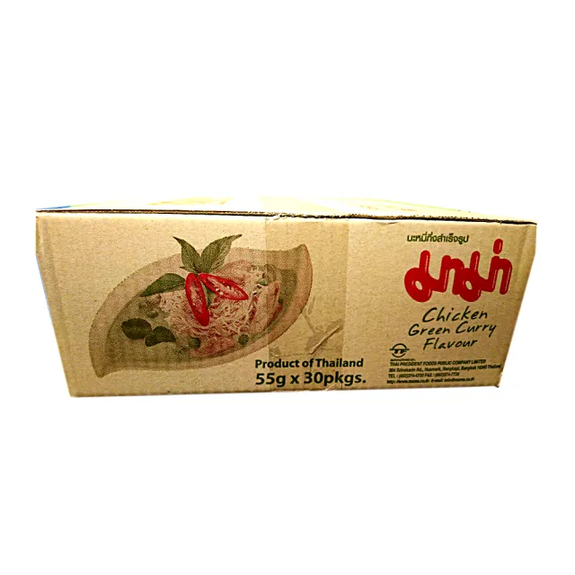 【蘋果市集】泰國MAMA媽媽雞肉綠咖哩風味麵(55g/包*30包入)