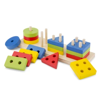 【New Classic Toys】幼幼幾何形狀堆疊玩具(10500)