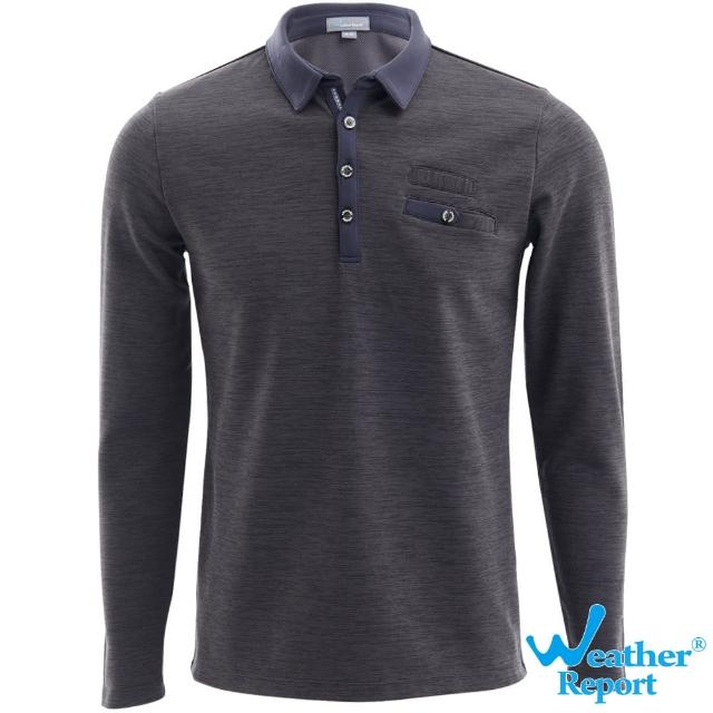 【Weather Report】保暖本布領男POLO衫 / 深灰(WI4101-01)