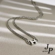 【Jpqueen】個性H字母中性搶眼粗麻花項鍊(銀色)