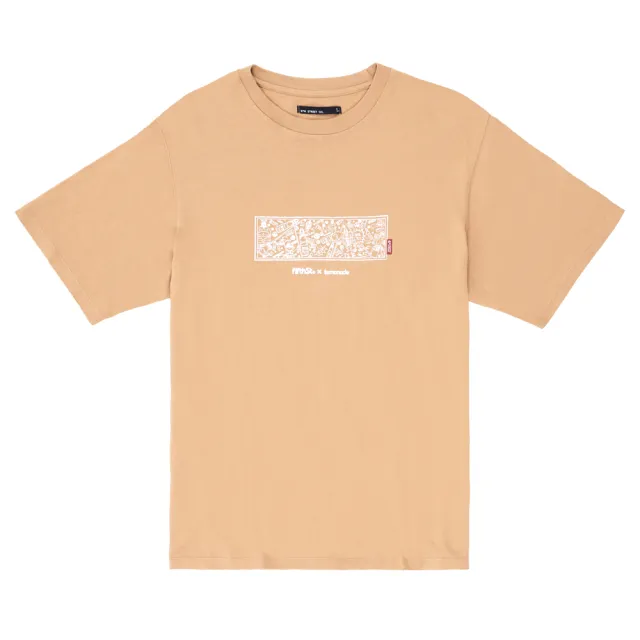 【5th STREET】中性 短t 短袖 上衣 t恤 TEE 塗鴉 童趣 印花 卡其(570885)
