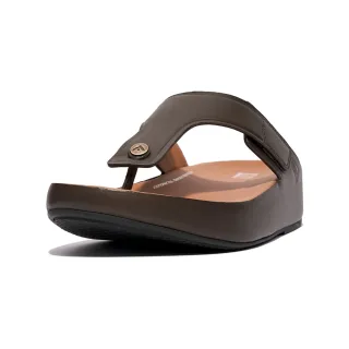 【FitFlop】SAMEL MENS ADJUSTABLE LEATHER TOE-POST SANDALS可調節皮革夾腳涼鞋-男(巧克力棕)